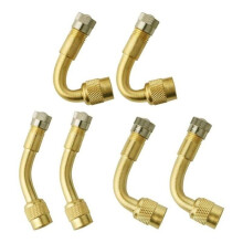 6-piece tire valve extension, tire valve adapter, tire valve extender, tire valve elbow extension