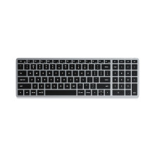 Satechi Slim X2 Bluetooth Backlit Keyboard with Numeric Keypad – Illuminated Keys & Multi-Device Sync – for M2/ M1 MacBook Pro/Air, M2/ M1 iPad