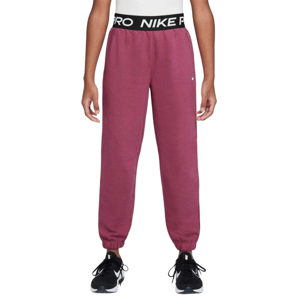 Nike (13 Years, Beet ) Childrens/Kids Pro Dri-Fit Jogging Bottoms Red