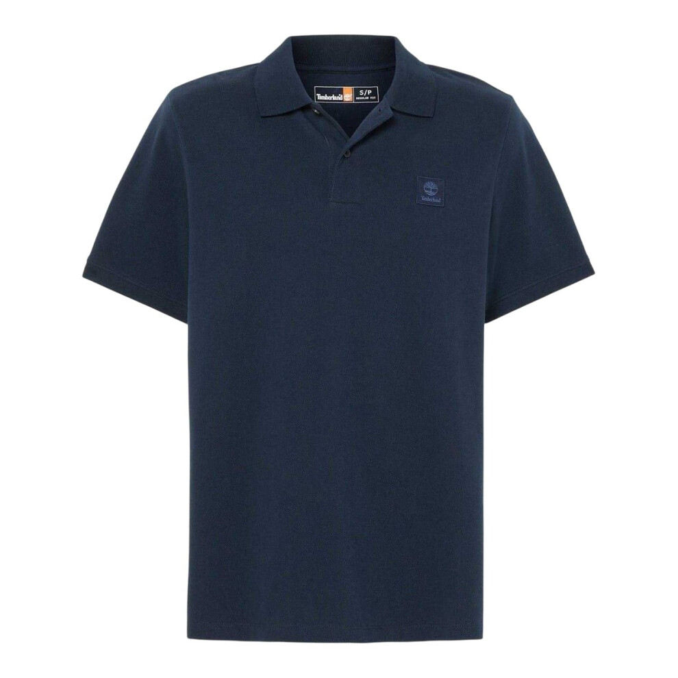Timberland (M, Dark Sapphire) Mens Badge Regular Short-Sleeved Polo Shirt Multicoloured