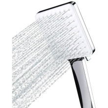 High-Pressure Shower Head with 6 Shower Modes, Large Square Shower Head with One-Hand Control, Chrome Finish