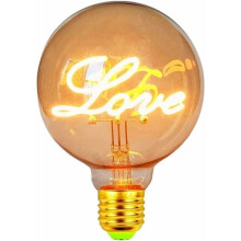 LED-lamppu G95 4W himmennettävä 2000Kelvin 220-240V Love Edison -koristelamppu E27 PZCC