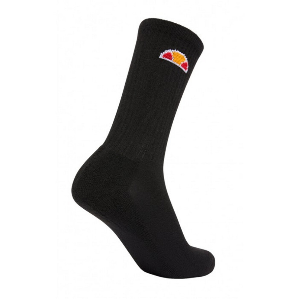 Ellesse (3 Uk-5.5 Uk, ) Mens Tisbi Crew Socks (Pack Of 3) Black