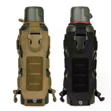 MOLLE-Wasserflaschentasche für Camping und Wandern, taktische Nylonhülle, verstellbar für 300-850 ml-Wasserkocher