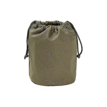 Grüner Canvas-Beutel mit Kordelzug, 20 x 15 x 15 cm, großes Fassungsvermögen, kratzfest, ideal für Camping und Reisen, 2er-Pack