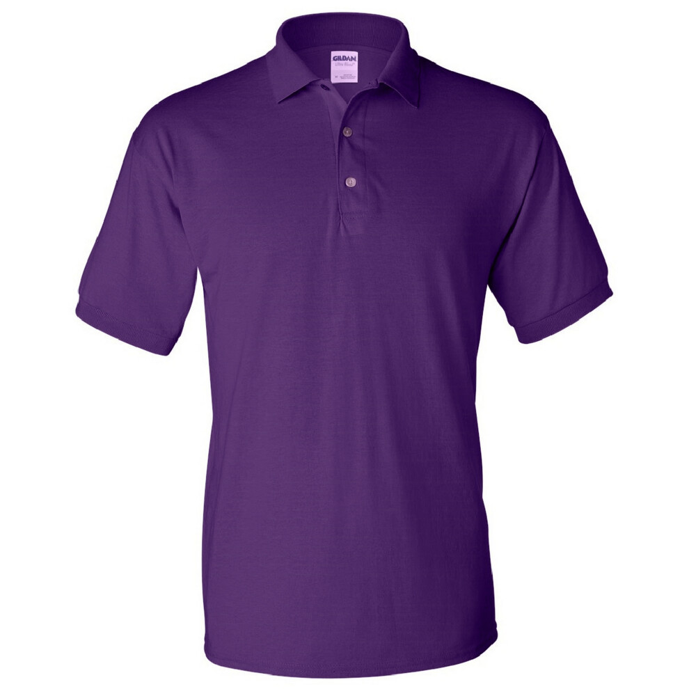 Gildan (M, ) Adult Dryblend Jersey Short Sleeve Polo Shirt Purple