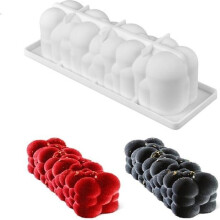 Silikoninen kakkuvuoka joulupölyn, pilven tai pallon muodossa; 3D-leivonnaisvuoka; tarttumaton; alkuperäinen, korkealaatuinen silikoninen