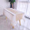 Plastic rectangle tablecloth gold dot confetti 2 pcs 4