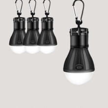 4er-Pack LED-Campinglaternen, wasserdichte Zeltlampen mit Karabinerhaken für Wandern, Angeln und Notfälle