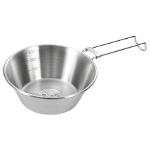 Campingschüssel aus Edelstahl 304, 300 ml, faltbar, ideal für Picknicks, Wanderungen, Salate und Obst.