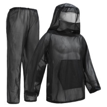 Beekeeping Suit 2-Piece Set with Hood, Breathable Mesh Full Body Insect Protection for Outdoor