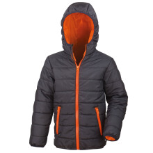 (7-8 Years, Black/Orange) Result Core Childrens/Kids Padded Jacket