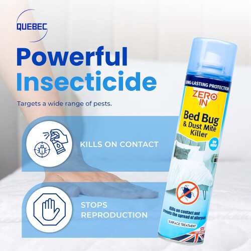 Quebec Bed Bug Killer Spray 300ml Fresh Linen 2