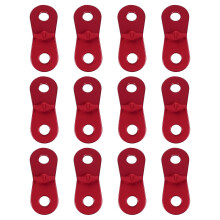 Ajustadores de cuerda de aleación de aluminio para camping, 3.9 cm, rojo, paquete de 12 unidades