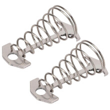 2PCS Tent Wind Rope Tightener with Spring Buckle for Camping Hiking, No-Hole Design, Aluminium Alloy