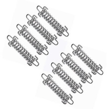 Spannfeder für Sonnensegel, 8er-Packung, silberne Stahlkordelschnalle 10x3cm für Campingzelte und Markisen