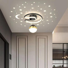 Projecteur LED Lune et Étoiles 24 W à intensité variable pour chambre d'enfant, couloir, cuisine, lustre bleu moderne