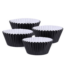 Caissettes à cupcakes en papier et aluminium noir (100 pièces)