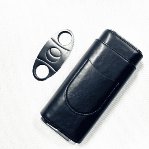 Estojo de viagem para charutos em couro – Resistente à umidade e