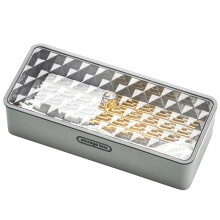 Caja blanca para guardar cubiertos de PP/PET, 27,3 x 12 x 7 cm.