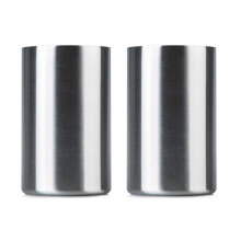 Lot de 2 seaux à vin isothermes en acier inoxydable