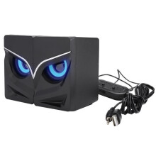 Subwoofer, stereoääni, värikäs viileän sininen valomusiikkisoitin, kannettava USB 2.1 -äänilaatikko, tietokoneelle