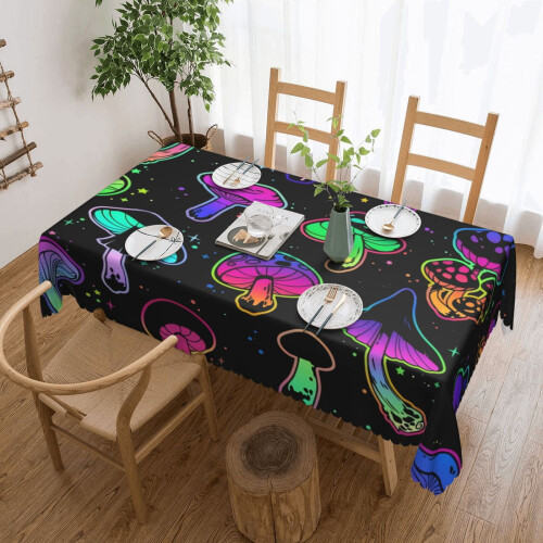 Obrus s psychedelickými hubami, polyester, 1 ks