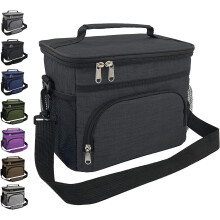 Sac isotherme noir réutilisable et étanche.