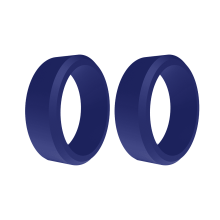 Alliance en silicone de 8 mm pour hommes et femmes, bleue, lot de 2