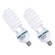 135 W:n LED-valolamppu, 2 kpl, 220 V, energiansäästöinen E27-spiraalilamppu, 5500 K:n studiovalo