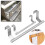 Porte-serviettes horizontal en acier inoxydable, sans perçage, 36 cm 1
