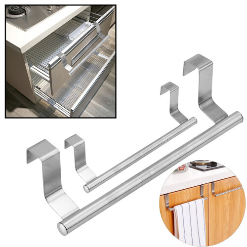 Porte-serviettes horizontal en acier inoxydable, sans perçage, 36 cm