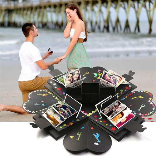 Explosion Gift Box DIY Photo Album Kit Black