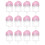 Flybaeast candy storage box plastic 12 pcs pink 1