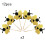 Bee-shaped cake toppers glitter star 12 pcs 1