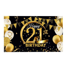 Birthday Party Banner Home Decor 21 Years Old
