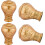 Guldfärgade gardinstänger i plast – 4-pack, 27,8 mm innerdiameter 1