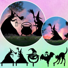 Halloween metallhageskilt – design med skjeletthender