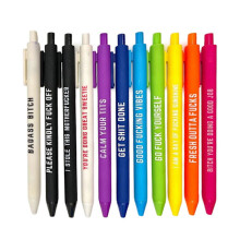 Stylos à bille rétractables – Lot de 11, encre noire