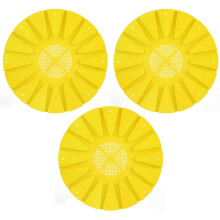 Disque de sortie de porte de ruche 25 x 0,8 cm, ABS jaune, lot de 3