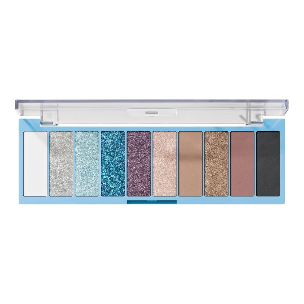 E.l.f. Perfect 10 Eyeshadow Palette, Ten Ultra-Pigmented Blue & Purple Metallic Shades, Blendable Formula, Vegan & Cruelty-Free, Intergalactic Not,Specified