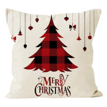Kissenbezug mit Weihnachtsbaummotiv, 45 x 45 cm, Polyester