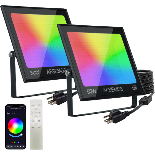 Προβολέας LED 50W RGB IP66 Αδιάβροχο Έξυπνο Εξωτερικό Φως