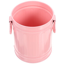 Poubelle de bureau en fer rose 11,5 x 9,5 x 9,5 cm