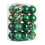 8cm Shatterproof Plastic Christmas Bauble, Green (24 pcs) 1