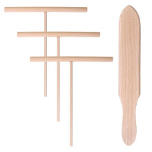 Lastasarja Puiset T-tikut Taikinan Levittämiseen, of4Utensils Yhtenäinen Crepe Maker Keittiötyökalu