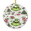 Ceramic Christmas Ornament 2.9" Round Gold String 1