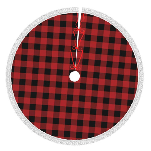 Christmas tree skirt plaid 36 inch