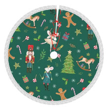 Christmas Tree Skirt 36 Inch Rustic Holiday Decor
