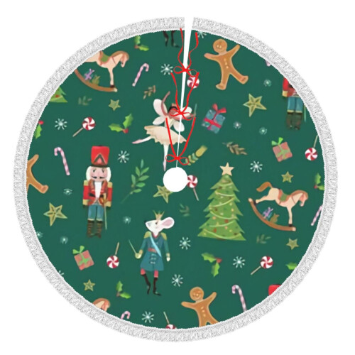 Christmas Tree Skirt 36 Inch Rustic Holiday Decor